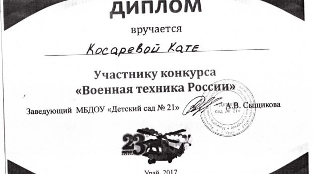 Косарева Катя диплом2017