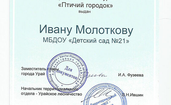 ваня сертификат кормушка0005