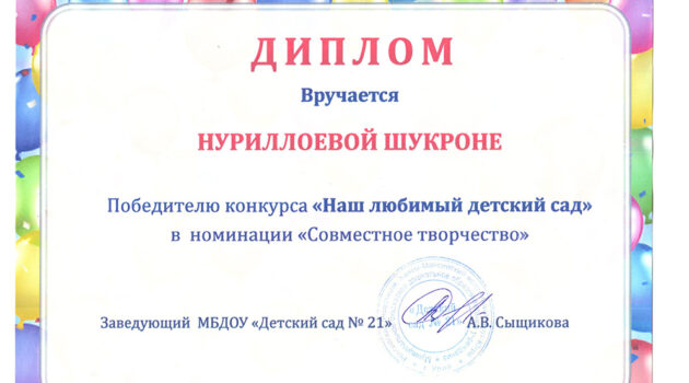 диплом Нуриллоева Шукрона 2019